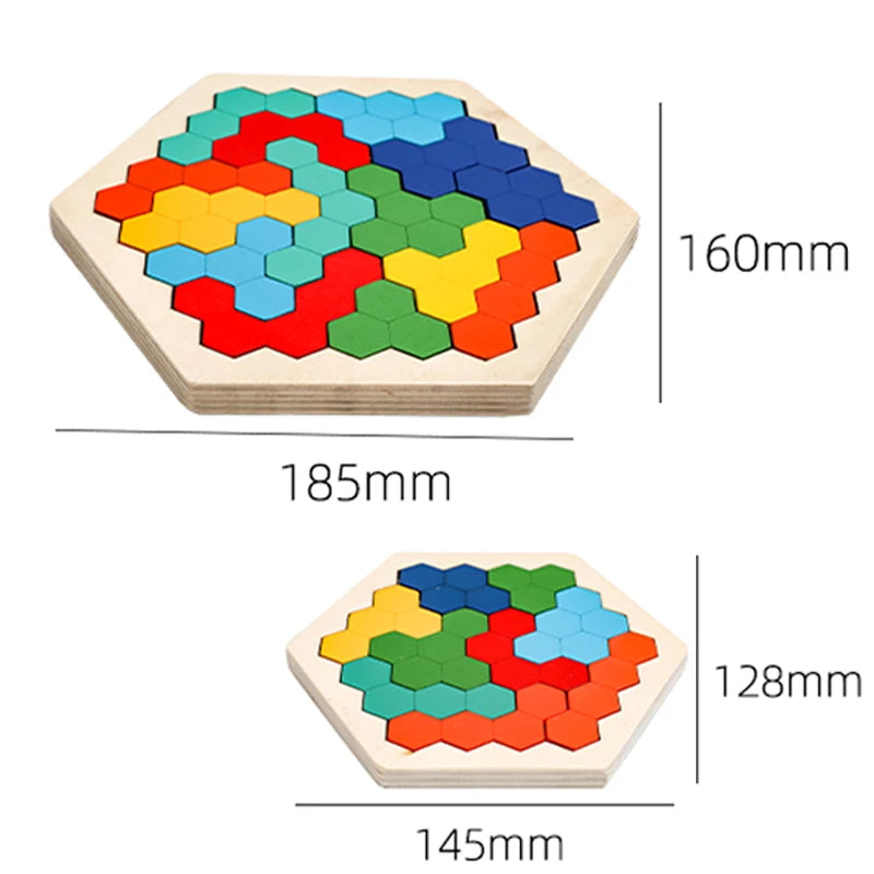 Holz 3D Puzzle für Kinder & Erwachsene – Nachhaltiges Lernspielzeug mit geometrischen Formen