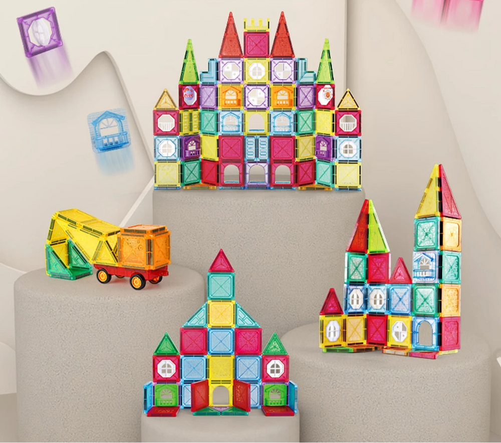 Magnetische Bausteine für Kinder 3–8 Jahre – Kreatives Lernspielzeug für Jungen & Mädchen