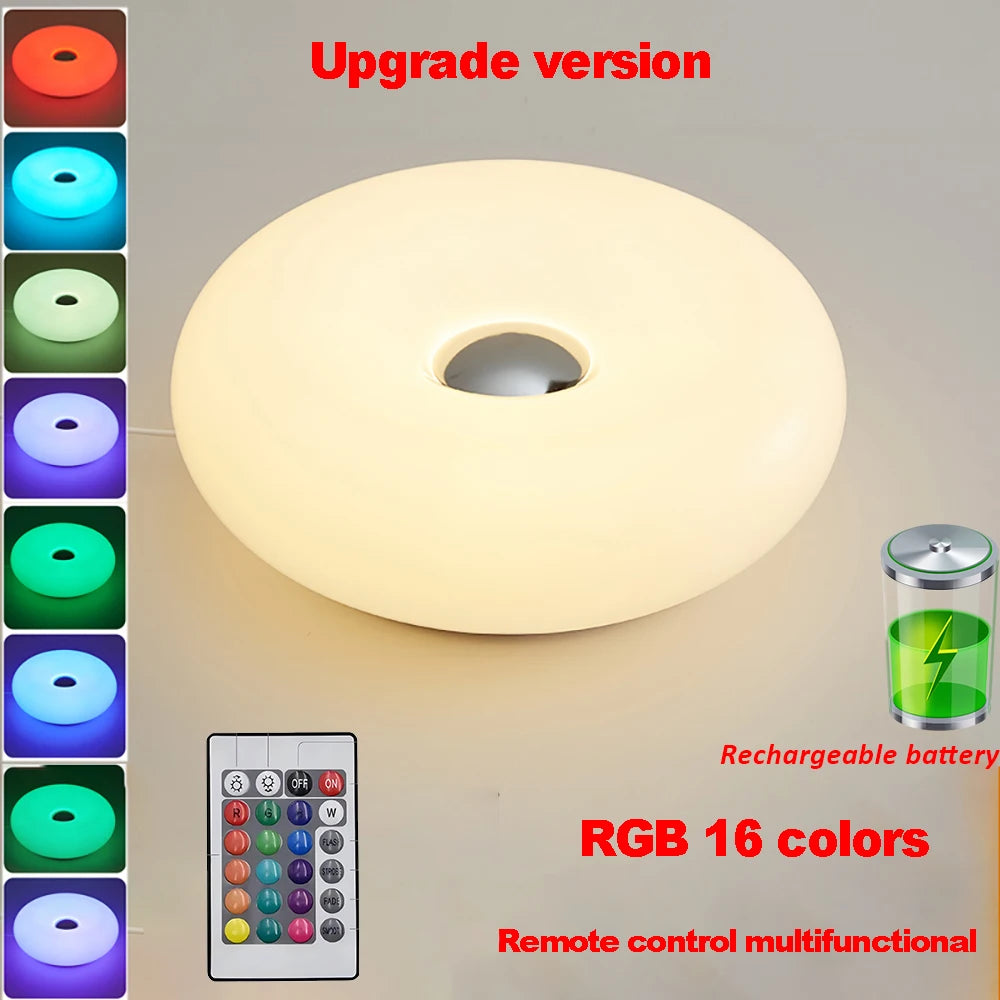 Donut Tischlampe mit USB-Stecker – Stilvolles Ambientelicht für Schlafzimmer, Wohnzimmer & Esszimmer