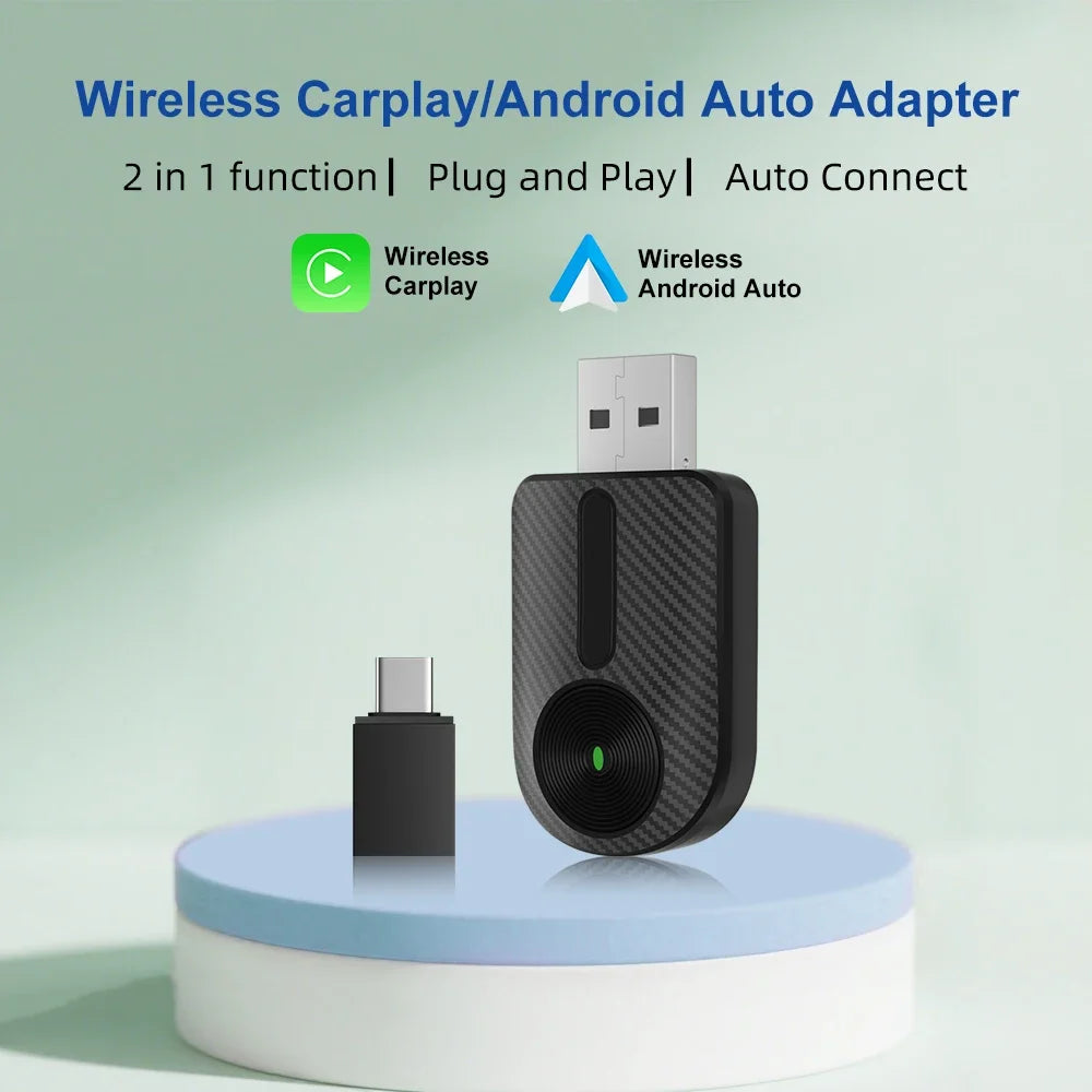 2-in-1 Wireless CarPlay & Android Auto Adapter – Kabelloser Adapter für OEM Autoradios (FLIXIVI)