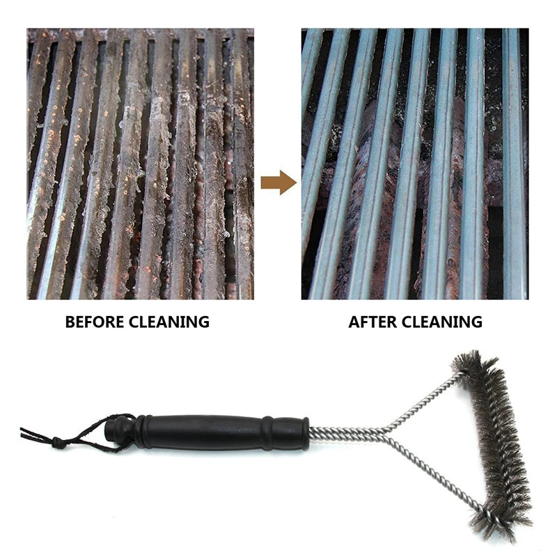 Grill Reinigungsbürste aus Edelstahl – Antihaft, hitzebeständig & mühelos sauber