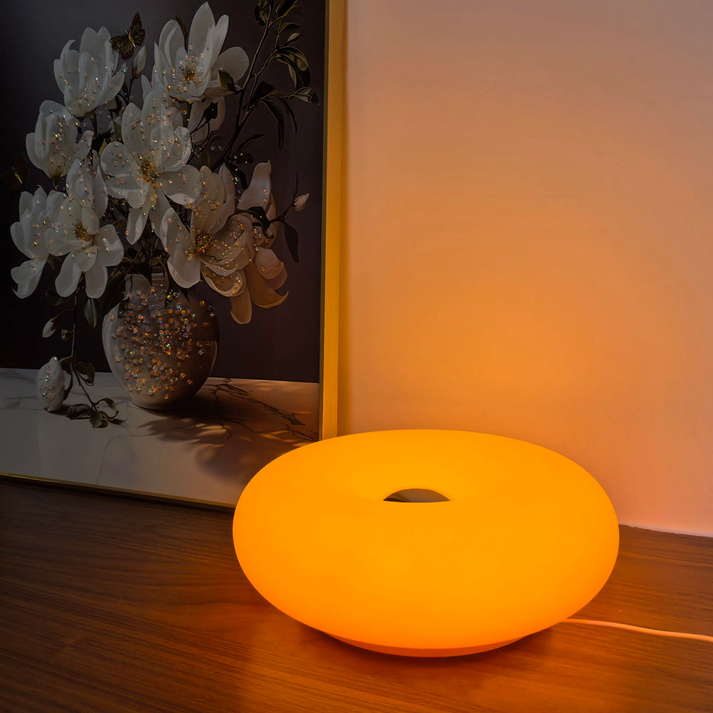 Donut Tischlampe mit USB-Stecker – Stilvolles Ambientelicht für Schlafzimmer, Wohnzimmer & Esszimmer