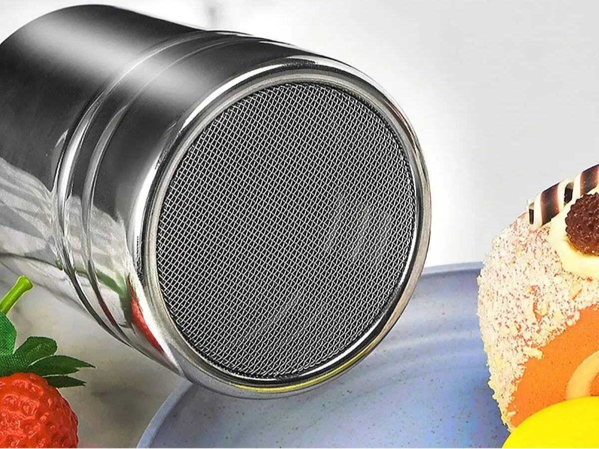 Edelstahl Pulverstreuer mit Siebdeckel – Perfekt für Kaffee, Kakao & Gewürze