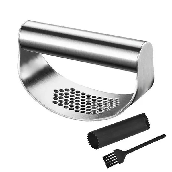 Edelstahl Knoblauchpresse – Robust, Ergonomisch & Leicht zu Reinigen