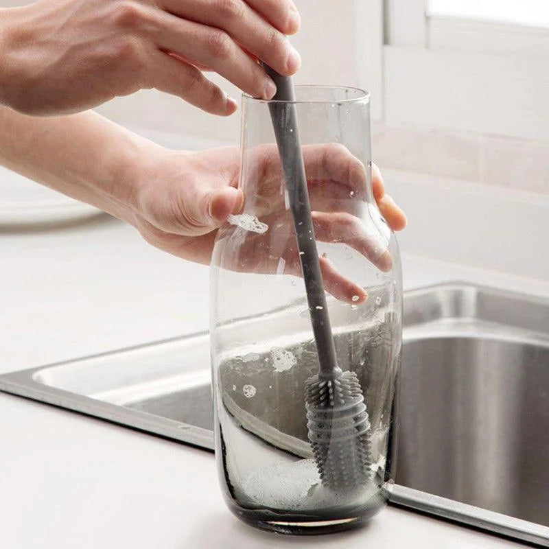 Silikon-Reinigungsbürste für Gläser und Flaschen – hygienisch, langlebig & effektiv