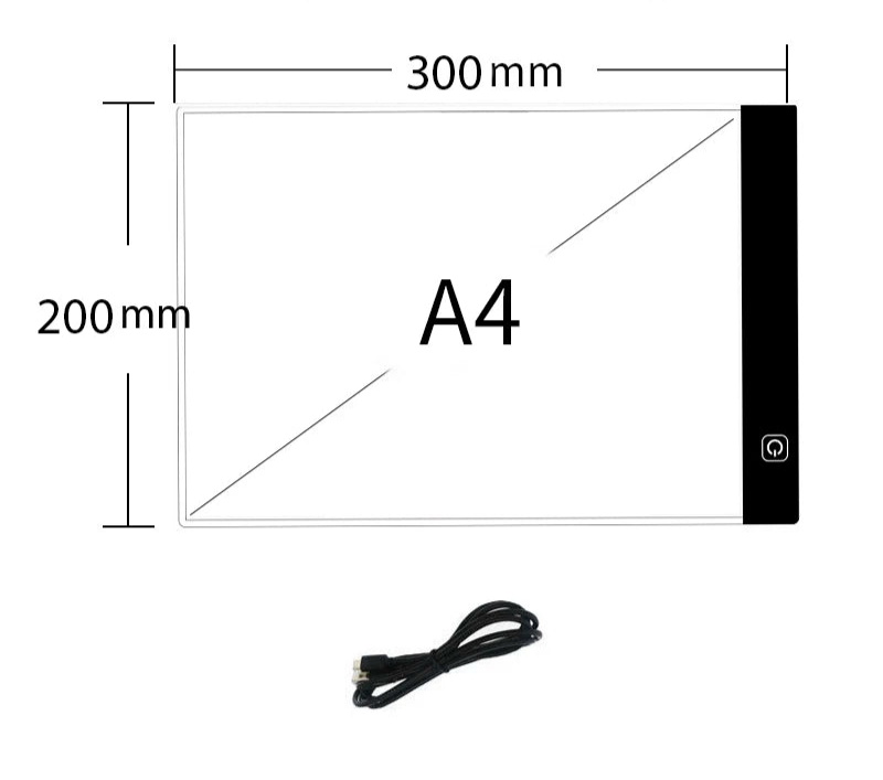 LED Zeichnung Kopie Pad – 3-stufig dimmbares Zeichenbrett für kleine Künstler