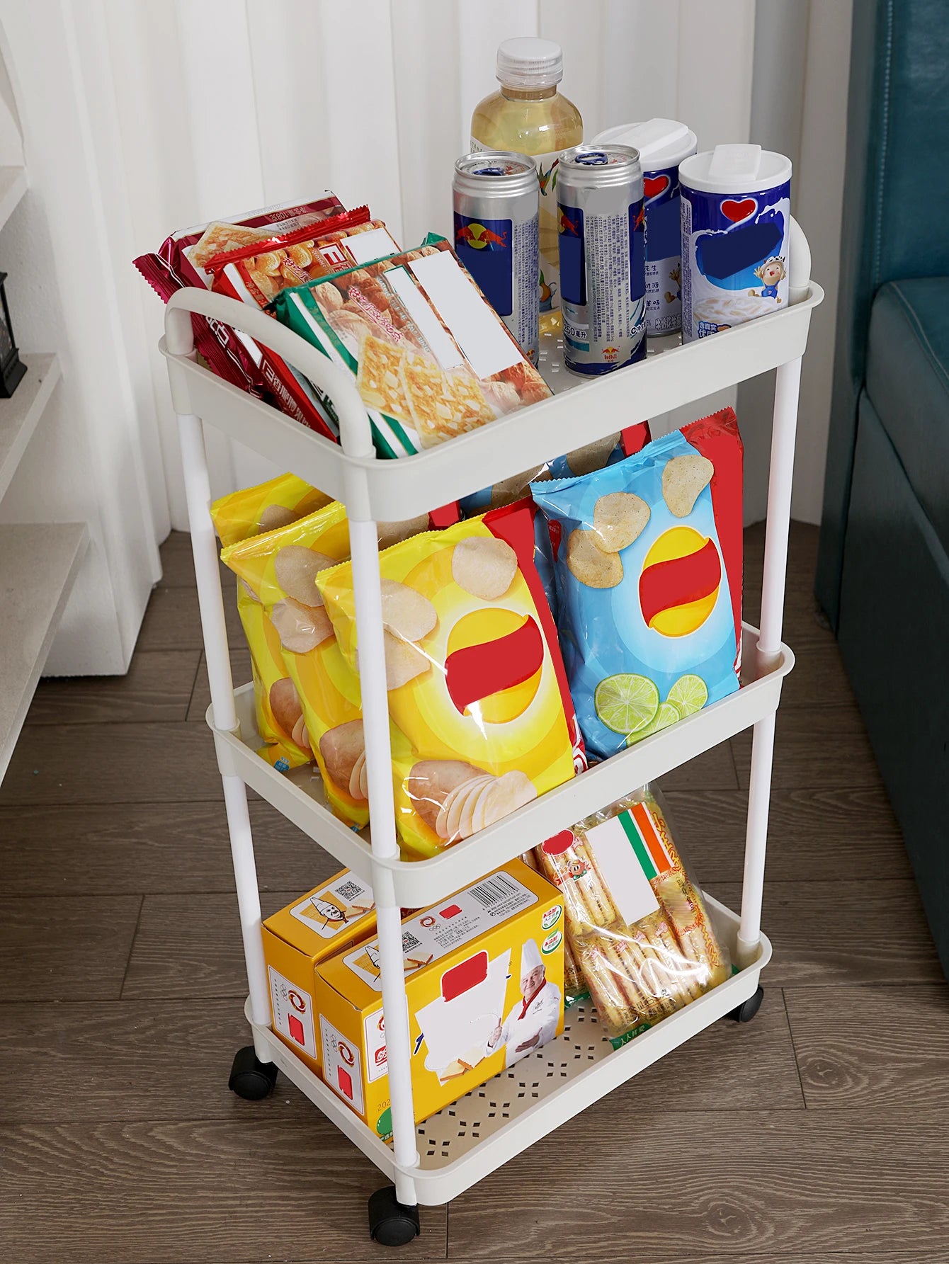 Haushalt Multi-Schicht Warenkorb – Mobiles Lagerungswunder mit Rädern für Küche, Bad & Schlafzimmer