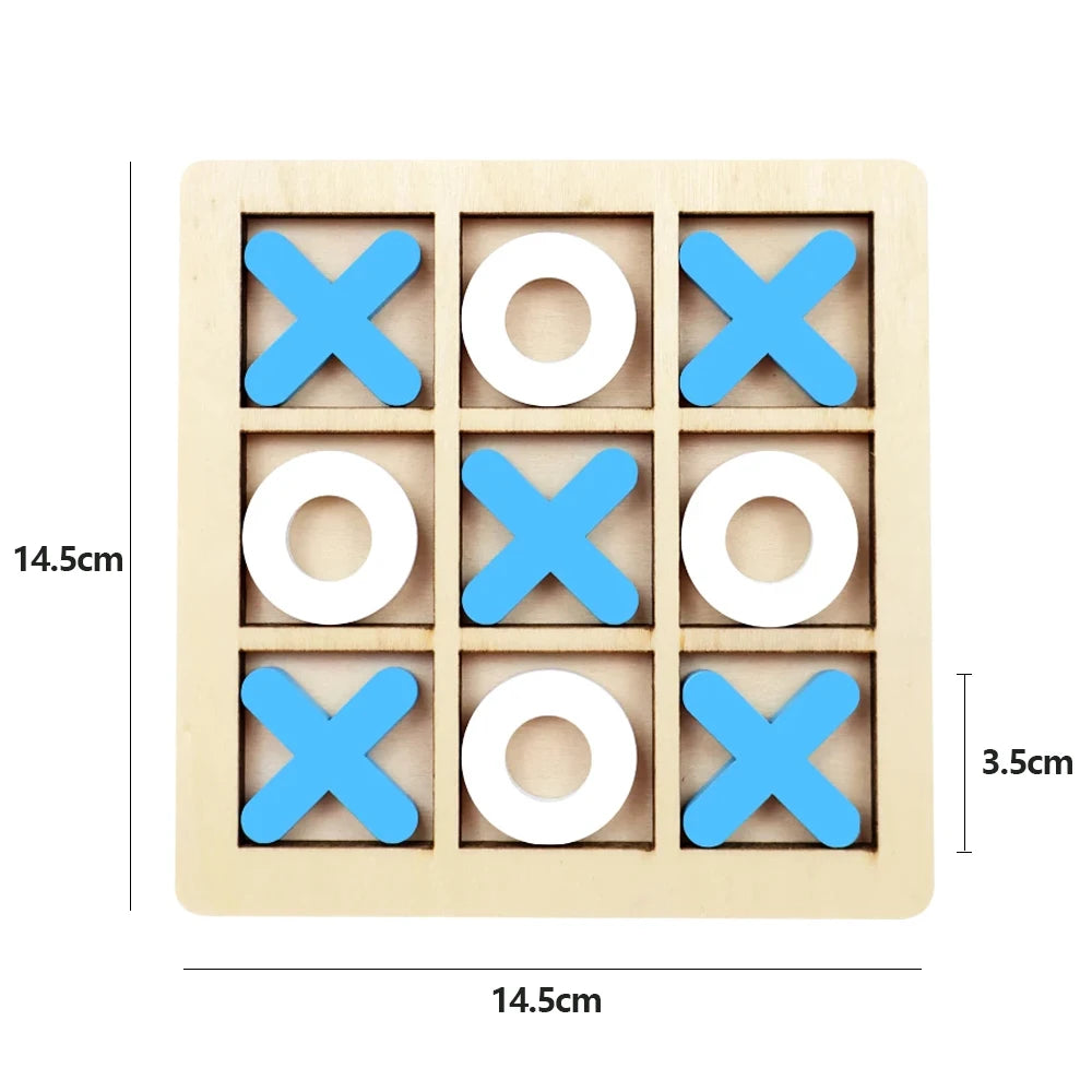 Holz XO Tic Tac Toe Spiel – Montessori Lernspaß & Familienspaß in Einem