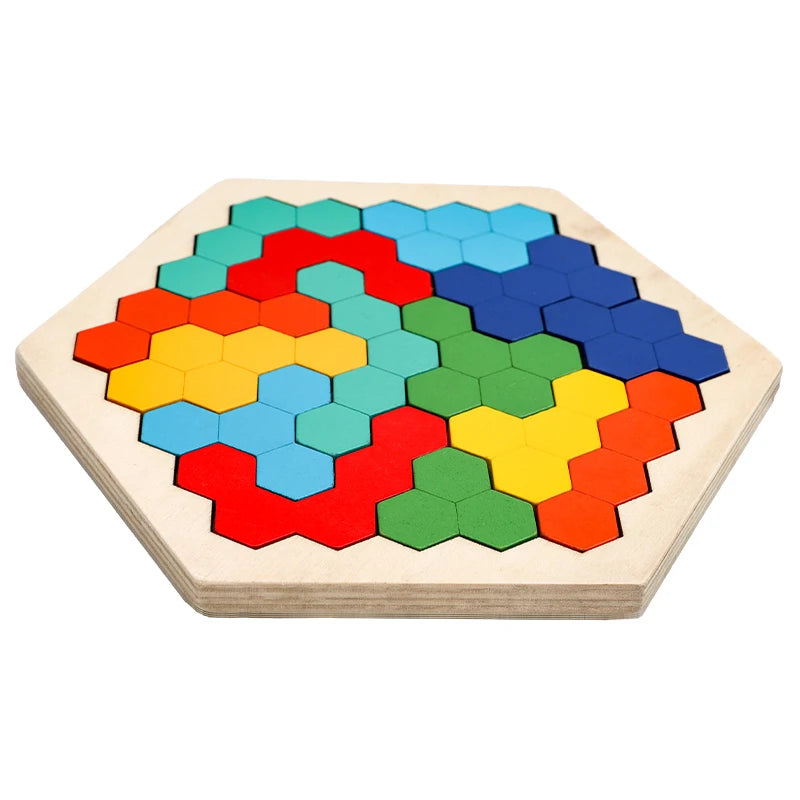 Holz 3D Puzzle für Kinder & Erwachsene – Nachhaltiges Lernspielzeug mit geometrischen Formen
