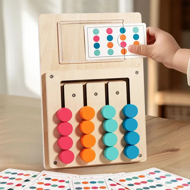 Montessori Holz Farb- & Form-Matching Spielbrett – Fördert Logik, Konzentration & Gehirnentwicklung