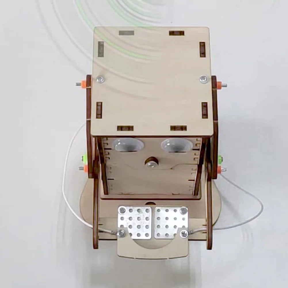 DIY Roboter Holz-Bausatz – Münzenfresser Experimentier-Kit für Kinder | STEM Lernspielzeug