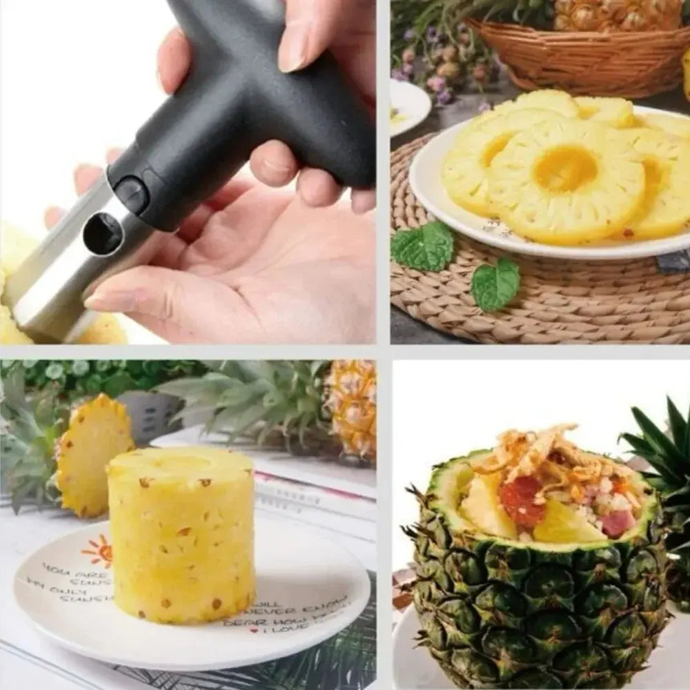 Edelstahl Ananas-Schäler – Frische Ananas in nur 30 Sekunden genießen