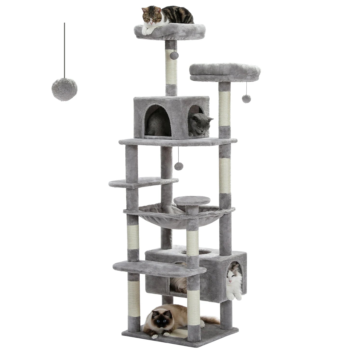 Großer Kratzbaum & Kletterturm für Katzen – Maximales Spielvergnügen für große Stubentiger