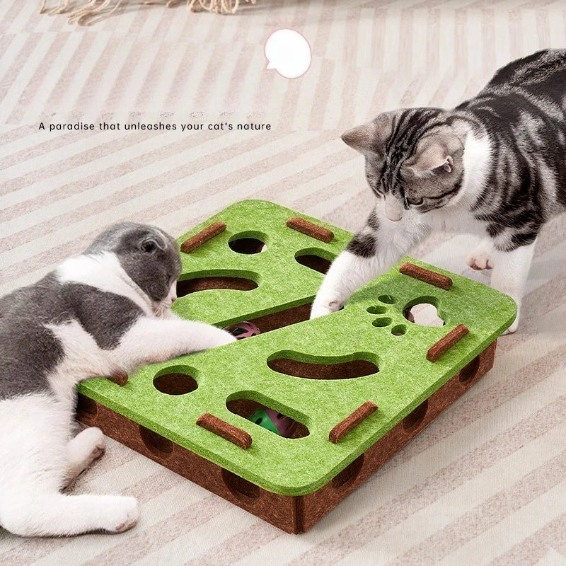 Kratzbaum mit interaktivem Spielzeug – Der perfekte Indoor-Spielplatz für glückliche Katzen