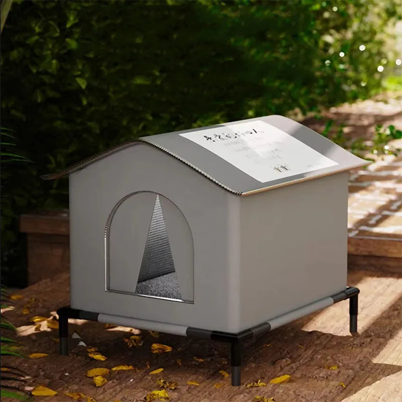 Wasserdichtes Katzenhaus für Draußen – Warm, Faltbar & Waschbar – Perfekter Rückzugsort für Katzen & Kleine Hunde