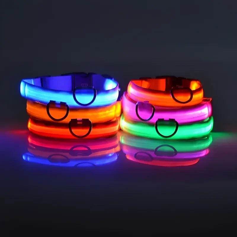 LED Hundehalsband aus Nylon – Sicher unterwegs bei Nacht mit leuchtendem Komfort für Ihren Vierbeiner