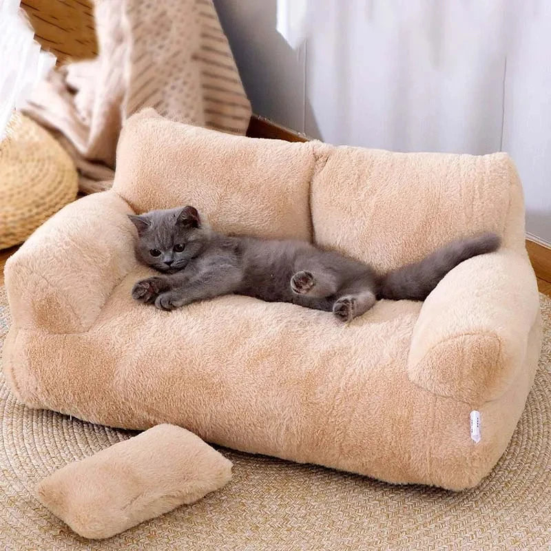 Luxuriöses Katzenbett-Sofa – Warm, Kuschelig & Stilvoll für den Winter