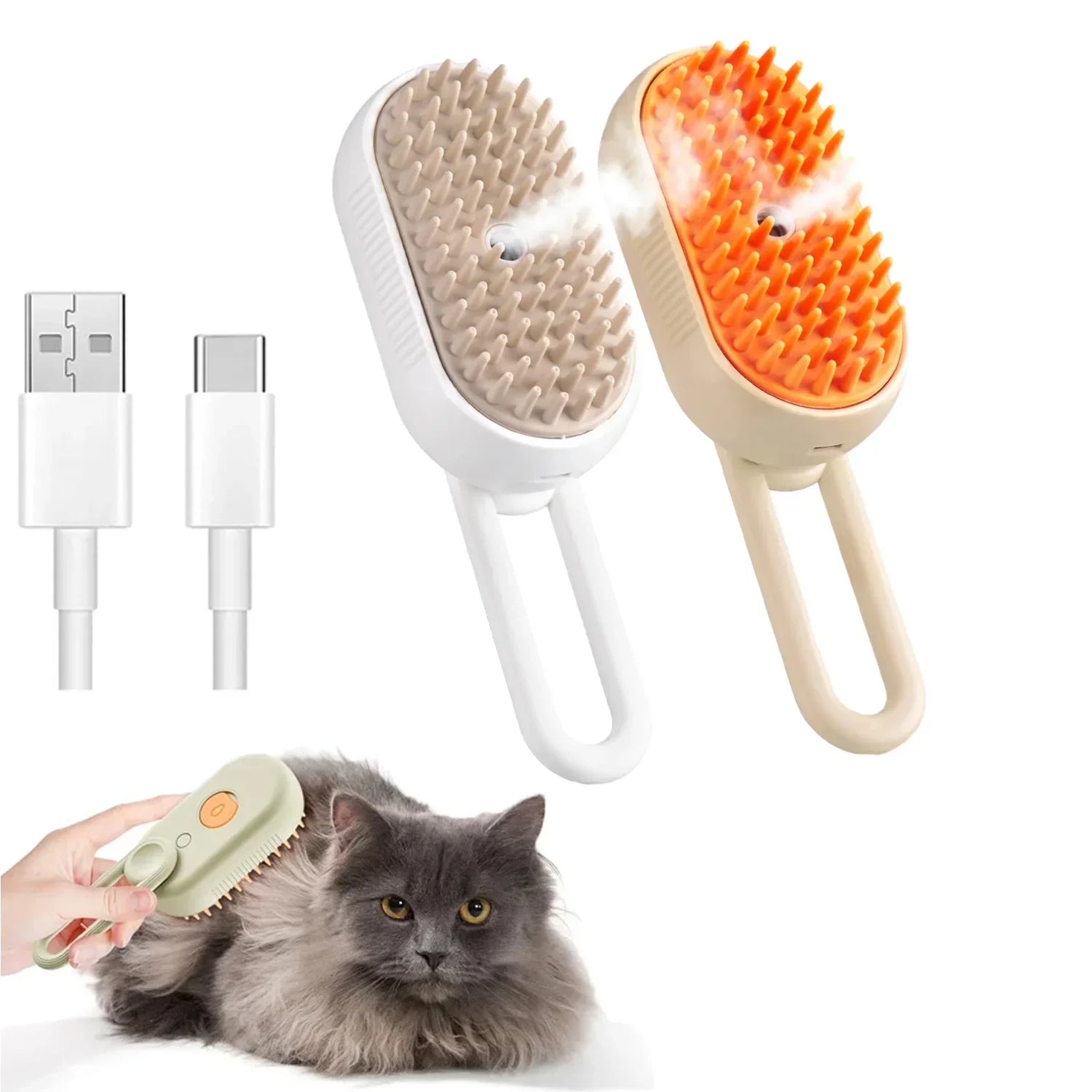 Premium 3 - in - 1 Haustierbürste – Entwirrt, massiert & entfernt lose Haare mühelos - HomiZen