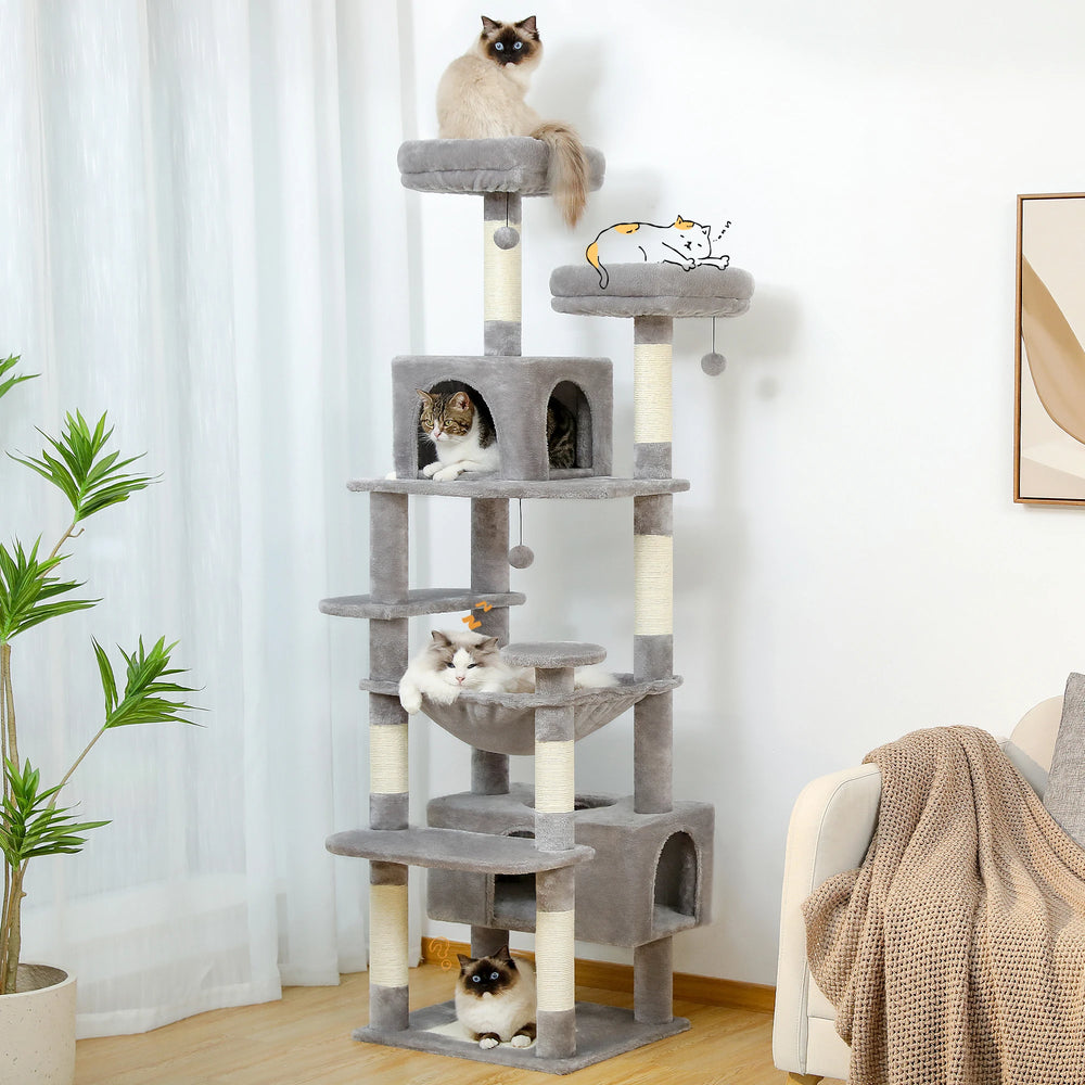 Großer Kratzbaum & Kletterturm für Katzen – Maximales Spielvergnügen für große Stubentiger