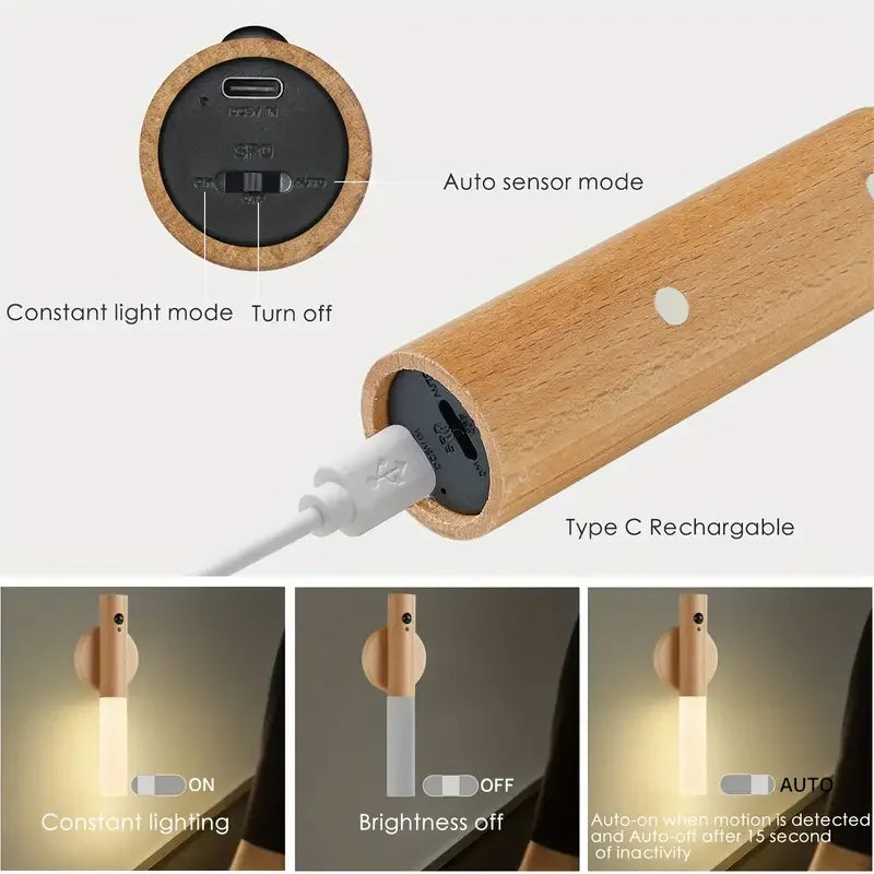 Smart Motion Sensor Nachtlicht LED – Wiederaufladbare, Magnetische Wandleuchte für Ihr Zuhause