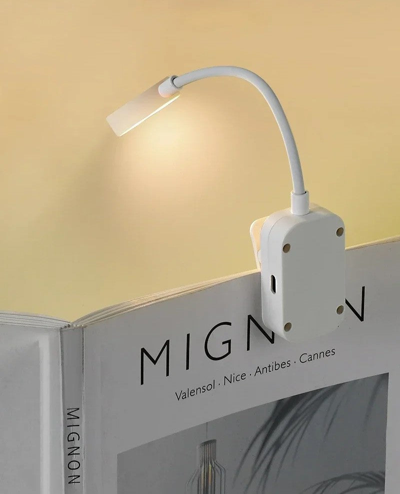 Mini-Clip-Buchlampe – Tragbares LED-Nachtlicht mit Augenschutz & 3 Farbmodi für entspanntes Lesen überall