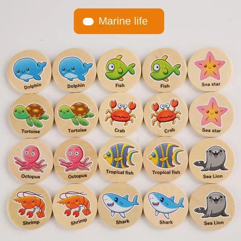 Montessori Holzpuzzle für Kinder – Lernspaß mit Tiermotiven