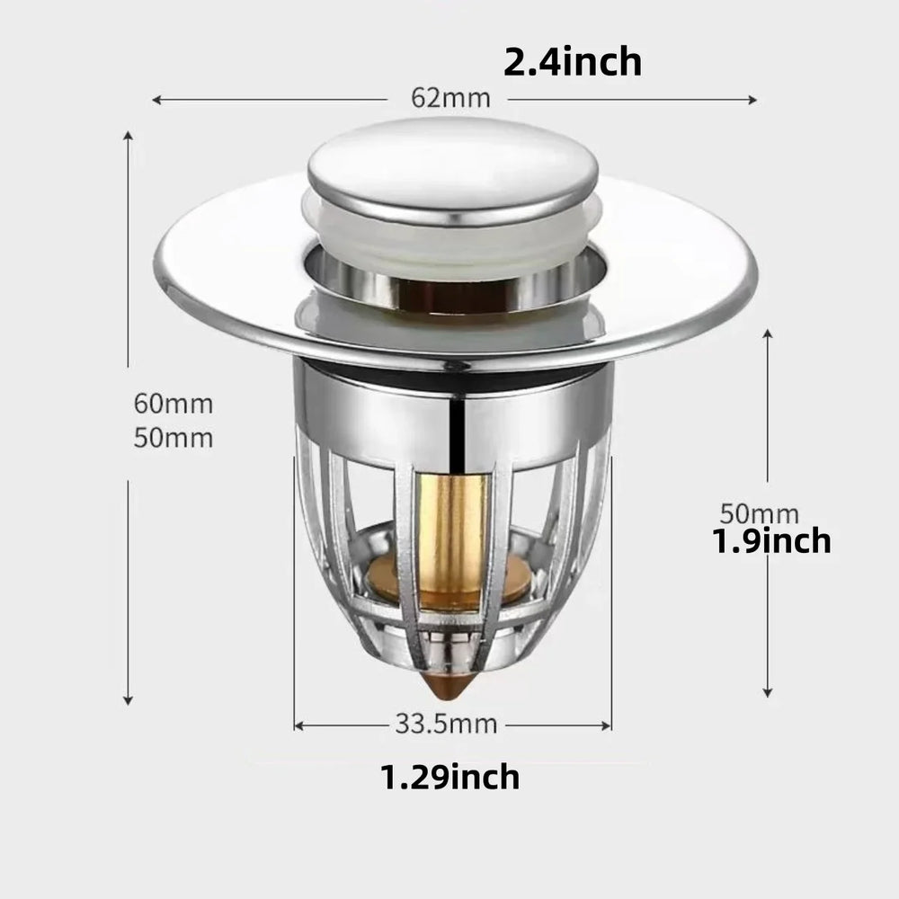 Universal Pop-up Waschbeckenstöpsel mit Haarfänger – Einfach, Sauber & Praktisch