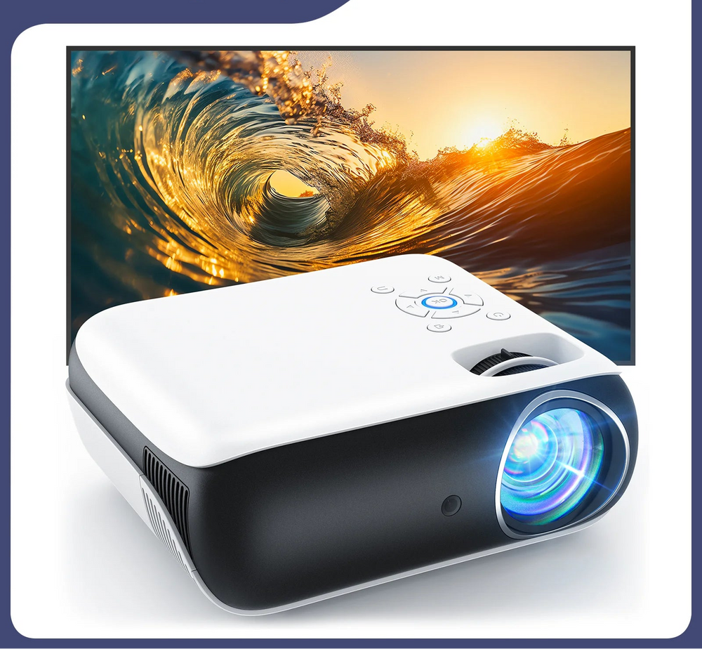 Mini-Heimkino-Projektor – Full HD 1080P mit 4K-Unterstützung, 9500 Lumen & Bluetooth 5.1