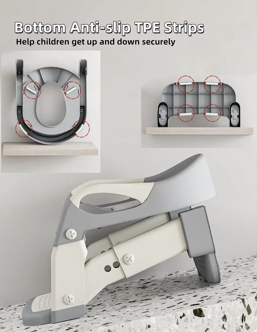 3 in 1 Toilettentrainer mit Leiter für Kinder höhenverstellbar