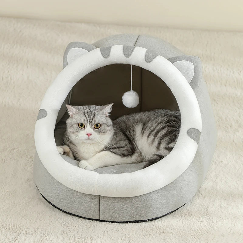 Super Katzenbett – Gemütliches Warmes Haustierhaus für Katzen & Kleine Hunde