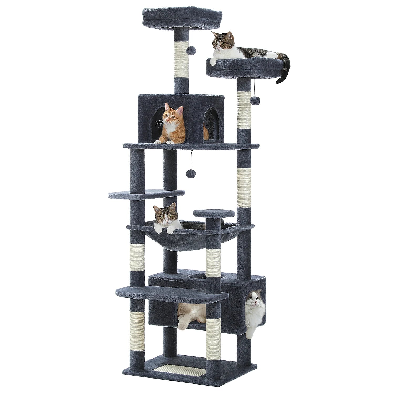 Großer Kratzbaum & Kletterturm für Katzen – Maximales Spielvergnügen für große Stubentiger