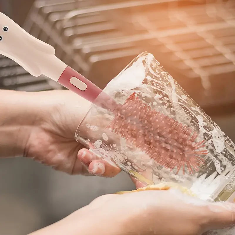 3er-Set Babyflaschen-Reinigungsbürsten aus Silikon – Sicher, Langlebig & BPA-frei