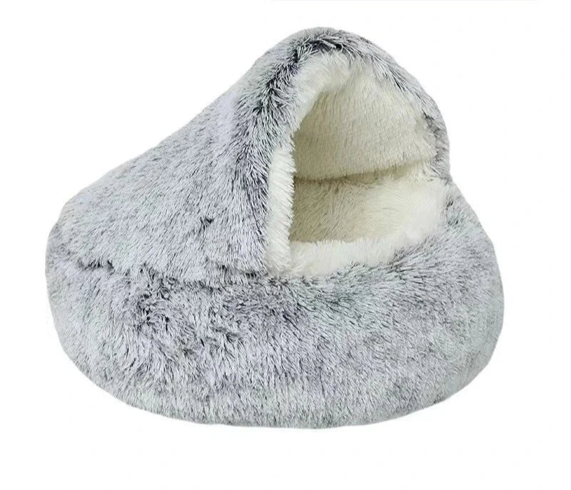 Herbst & Winter Weiches Plüsch-Haustierbett – Warmes, Gemütliches Katzennest für Kalte Tage