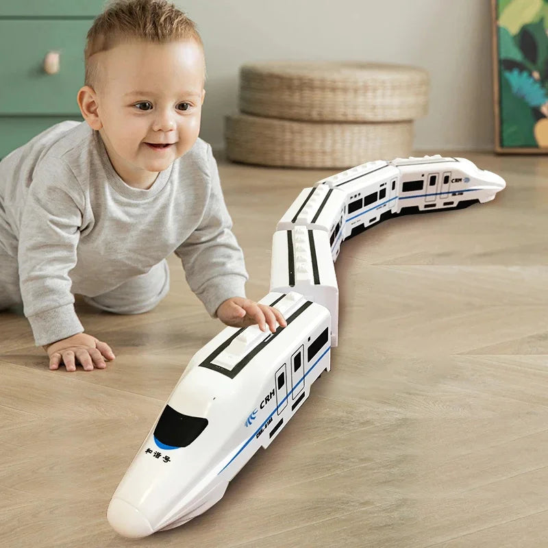 Kinder DIY Simulation High Speed Eisenbahn Zug – Mit Sound, Licht & 360° Action