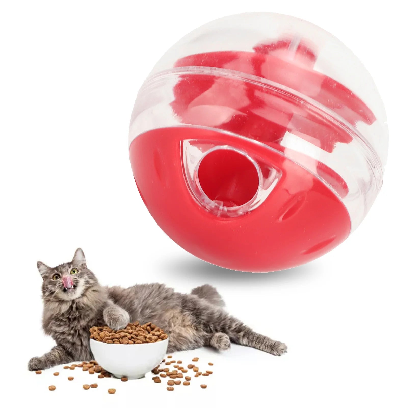 Katzenfutter Spender Ball – Interaktiver, Bissresistenter Slow Feeder Puzzle Ball für Katzen & Kätzchen