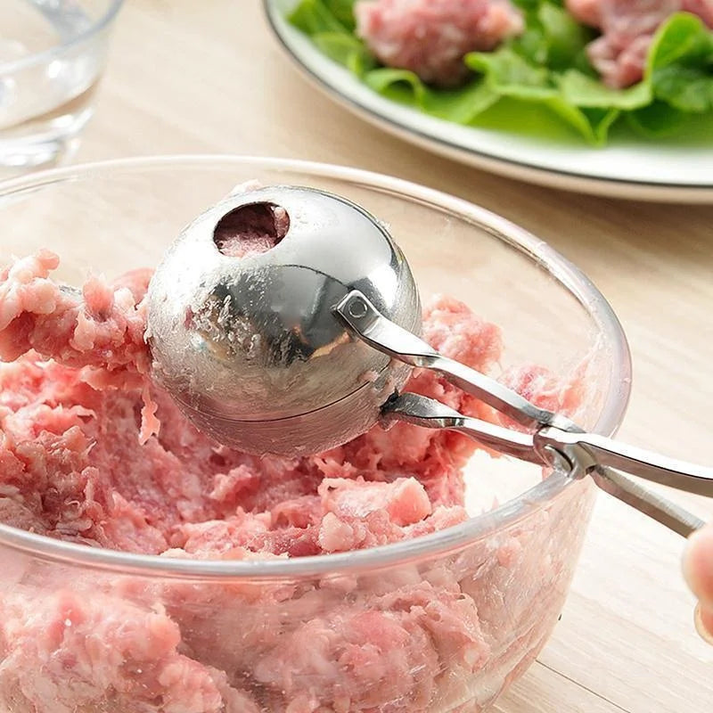 Edelstahl Fleischbällchen- & Reisbällchenformer – Antihaft, Robust & Einfach zu Reinigen