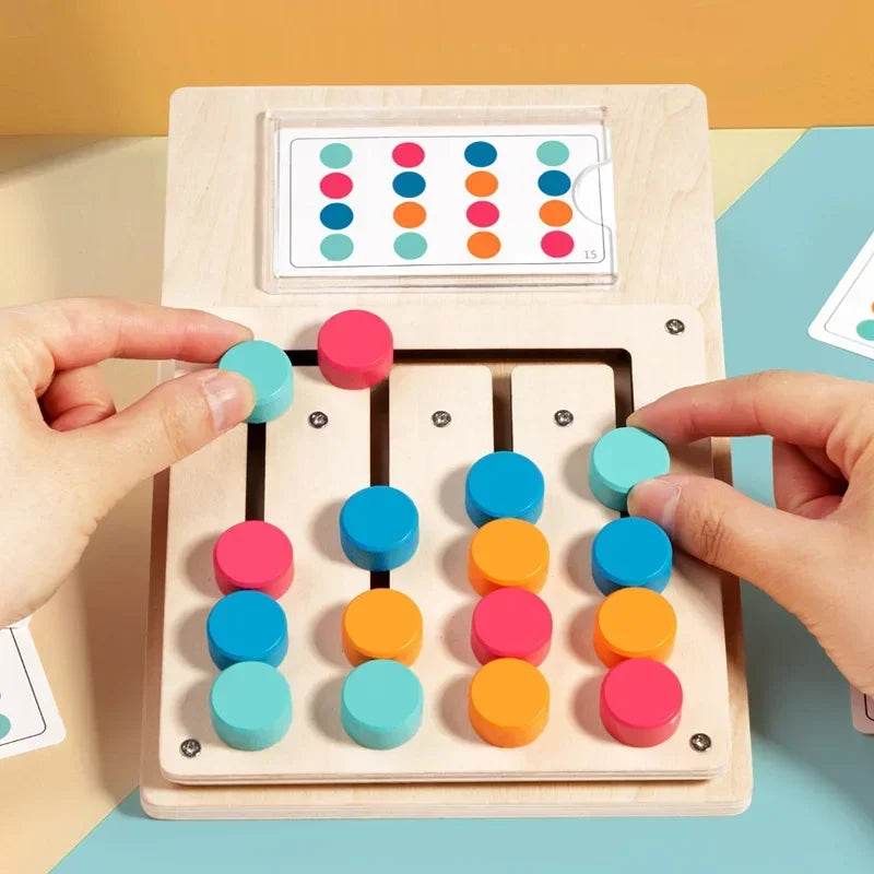 Montessori Holz Farb- & Form-Matching Spielbrett – Fördert Logik, Konzentration & Gehirnentwicklung