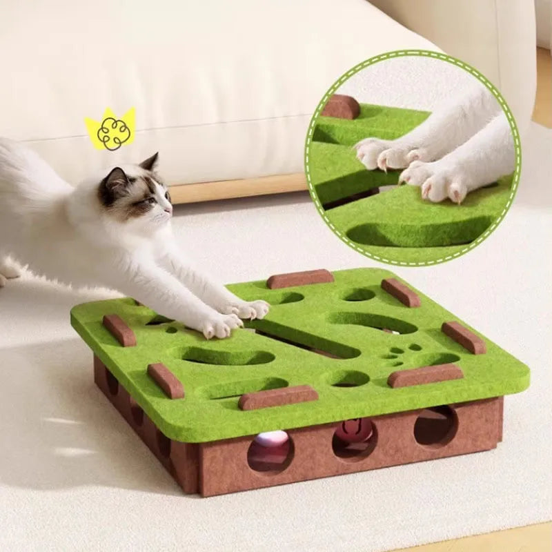 Kratzbaum mit interaktivem Spielzeug – Der perfekte Indoor-Spielplatz für glückliche Katzen