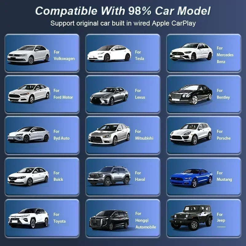 2-in-1 Wireless CarPlay & Android Auto Adapter – Kabelloser Adapter für OEM Autoradios (FLIXIVI)