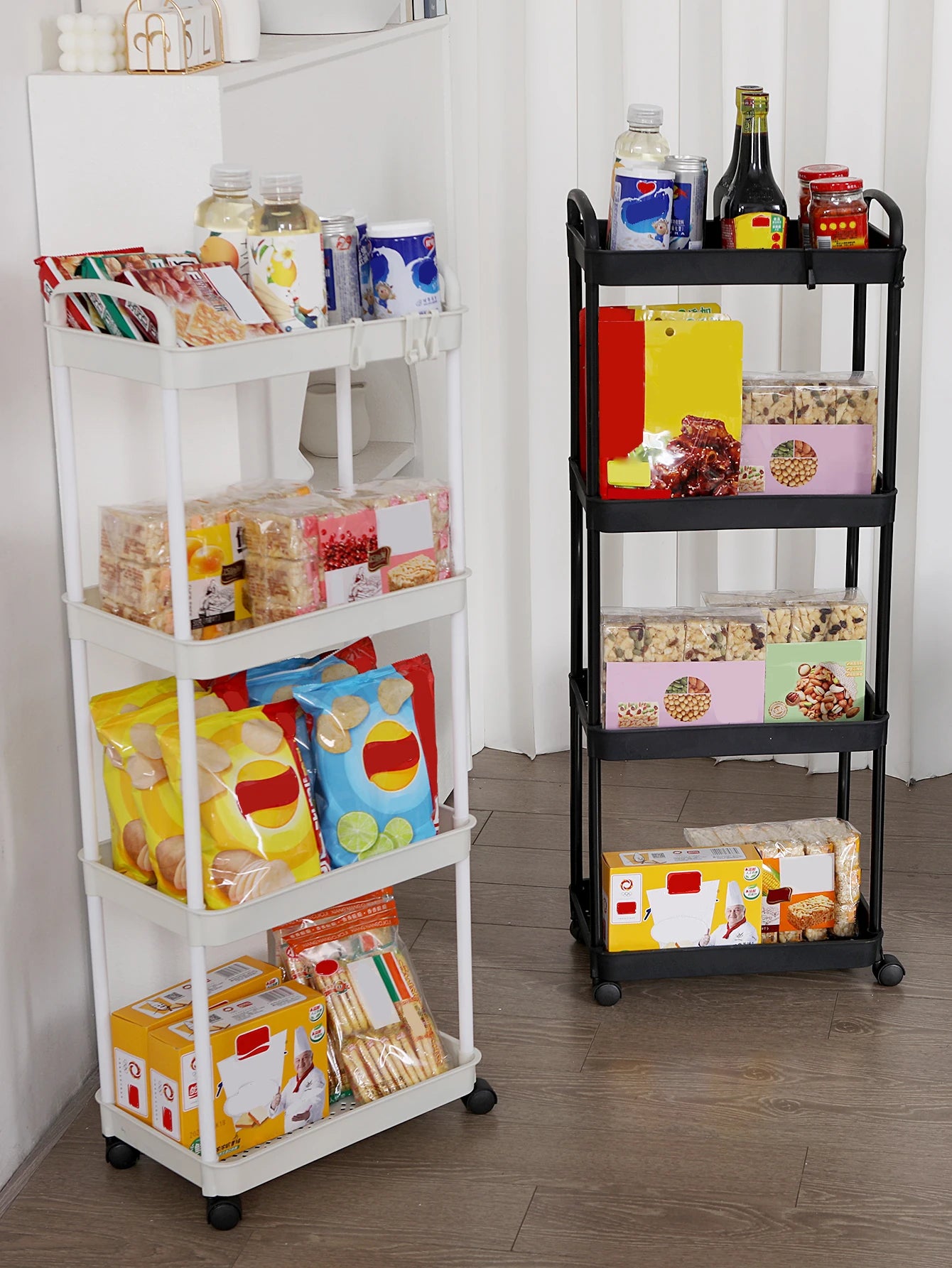 Haushalt Multi-Schicht Warenkorb – Mobiles Lagerungswunder mit Rädern für Küche, Bad & Schlafzimmer