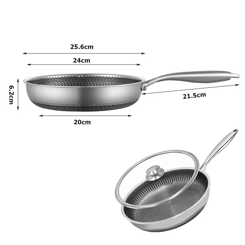 Antihaft-Pfanne 28cm mit Glasdeckel – Umweltfreundlich & Vielseitig