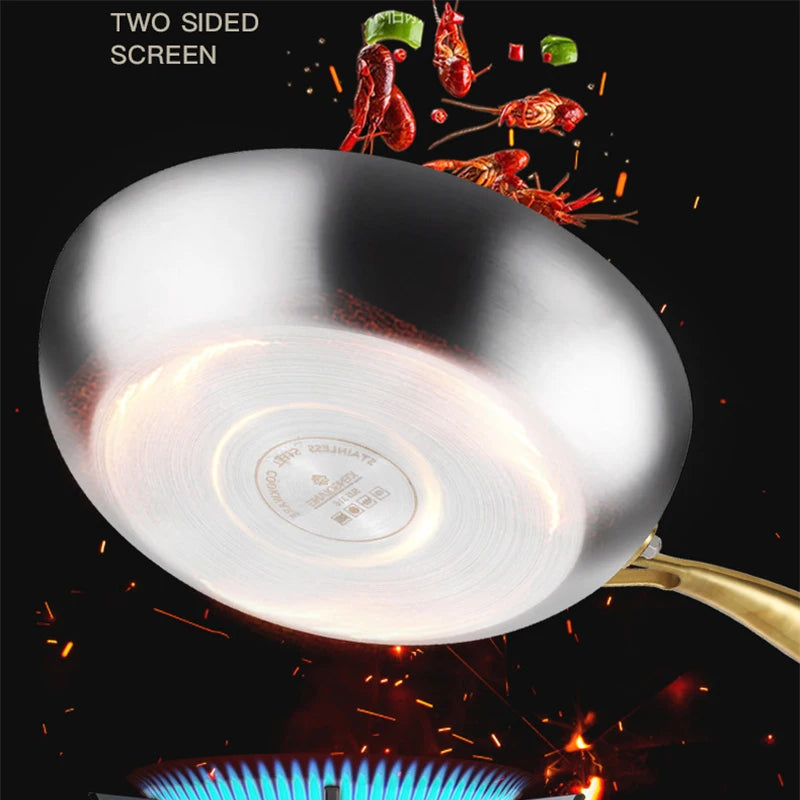 316 Edelstahl Bratpfanne 28cm – 7-Schicht Profi-Pfanne für gesundes und gleichmäßiges Kochen