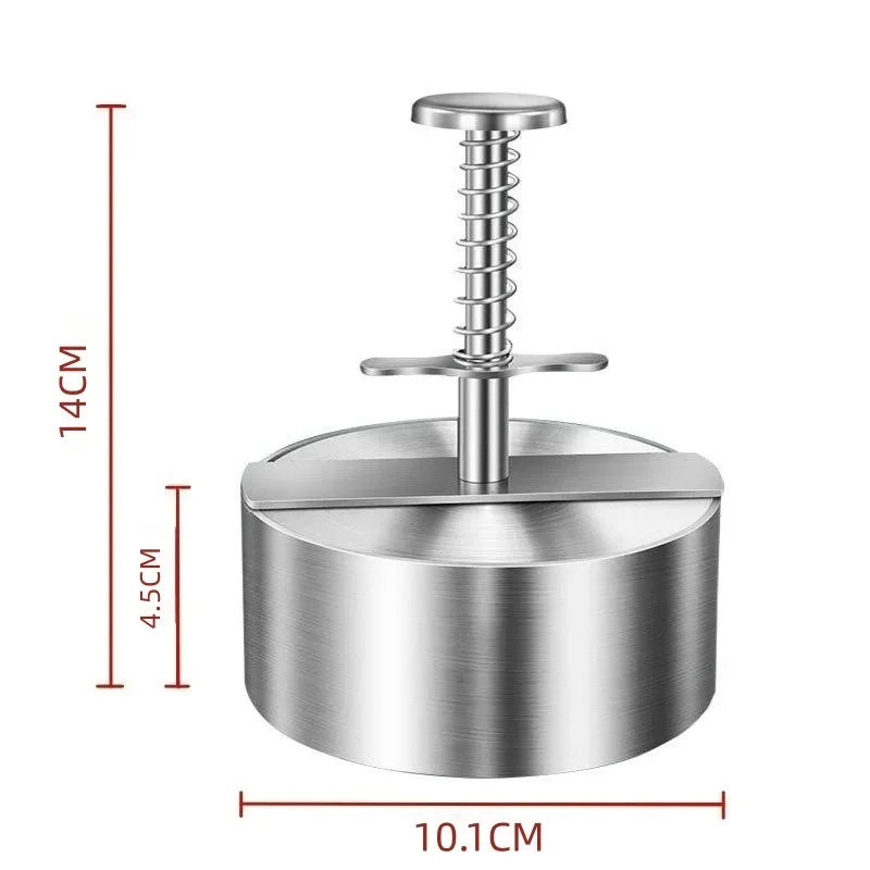 Hamburger Patty Maker Press – Edelstahl 304, Antihaft, Einstellbare Dicke