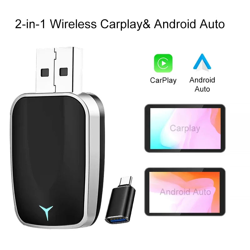 2-in-1 Wireless CarPlay & Android Auto Adapter – Kabelloser Adapter für OEM Autoradios (FLIXIVI)