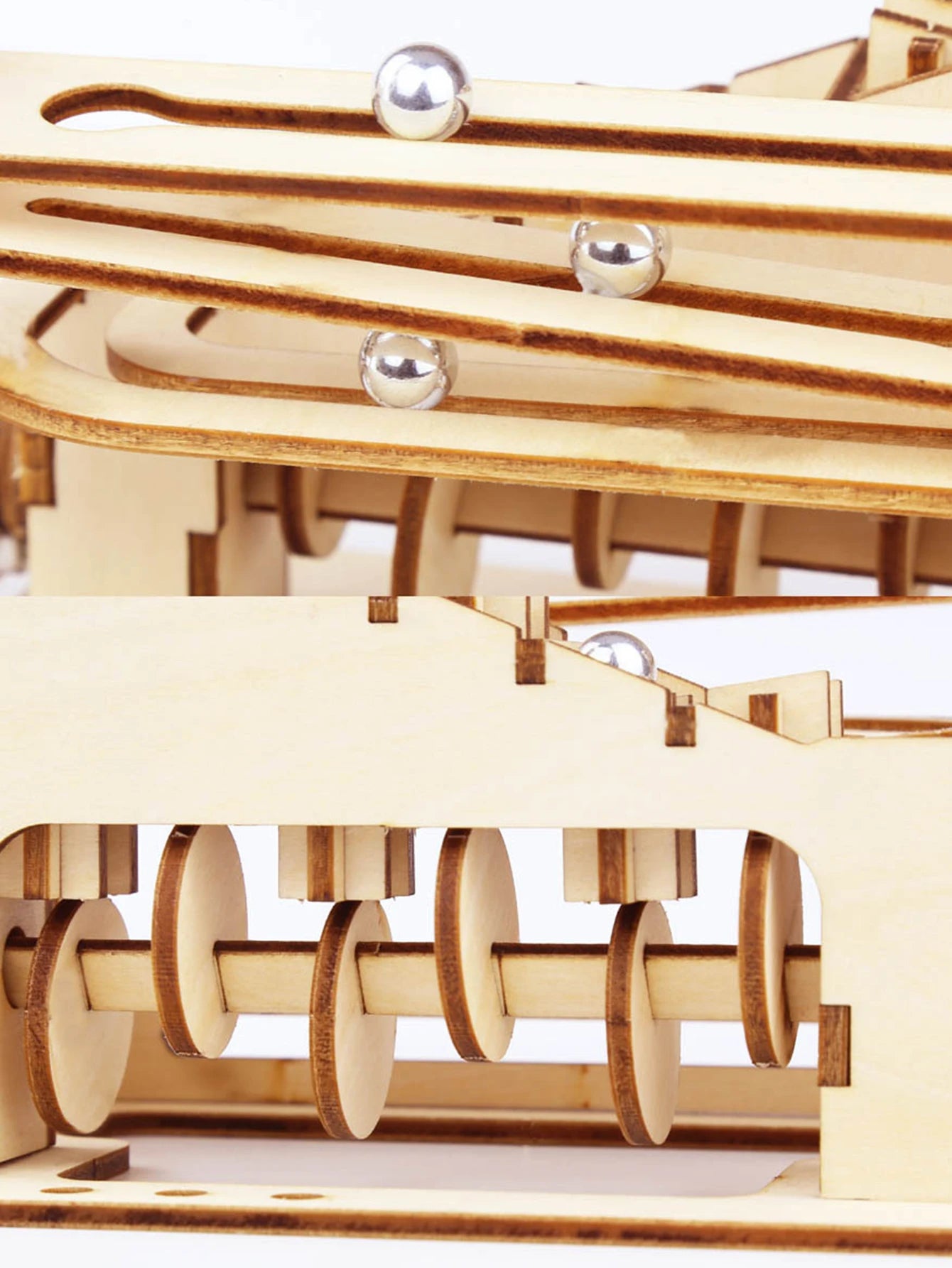 Spiral Marble Run 3D-Holzpuzzle – Faszinierender DIY-Bausatz mit mechanischen Funktionen