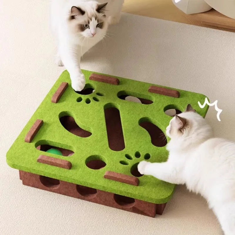 Kratzbaum mit interaktivem Spielzeug – Der perfekte Indoor-Spielplatz für glückliche Katzen