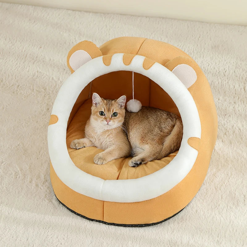 Super Katzenbett – Gemütliches Warmes Haustierhaus für Katzen & Kleine Hunde