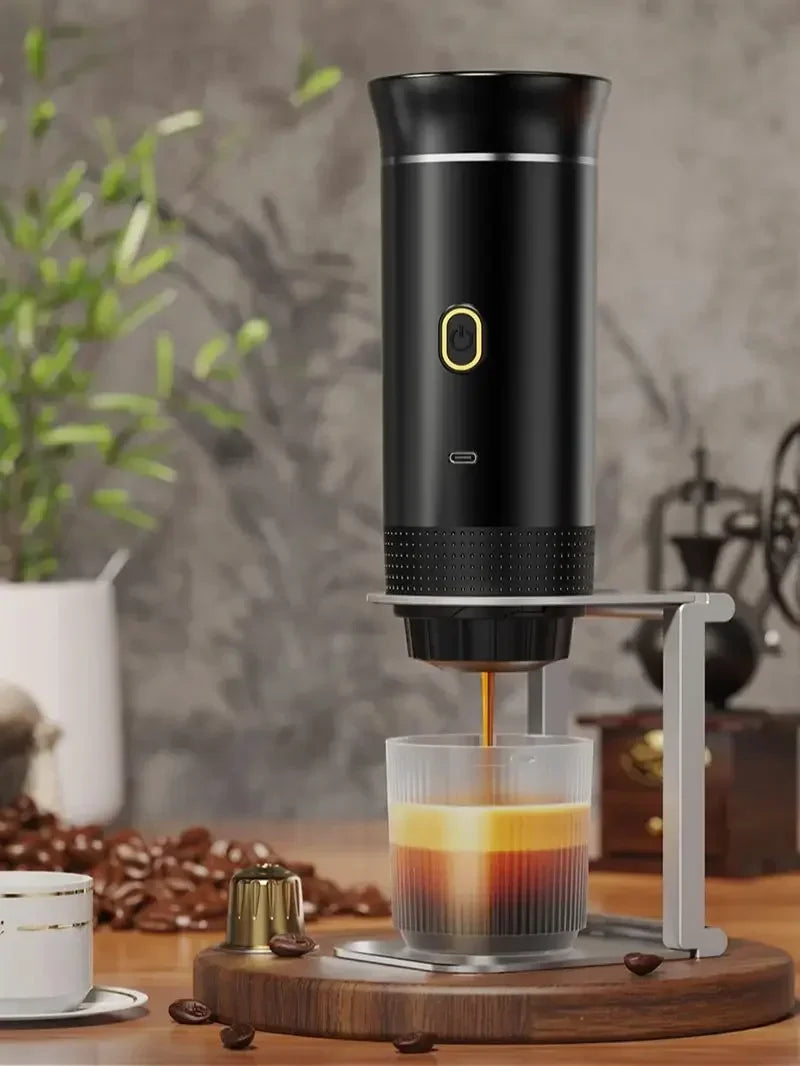 Tragbare elektrische 3-in-1 Espressomaschine – Für Auto, Camping & Zuhause | 20 Bar Hochdruck, Heizfunktion & USB-Aufladung