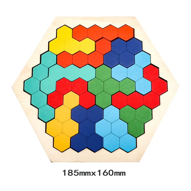 Holz 3D Puzzle für Kinder & Erwachsene – Nachhaltiges Lernspielzeug mit geometrischen Formen