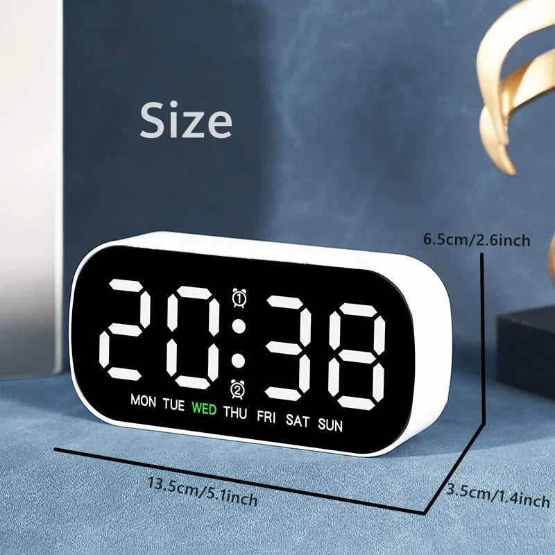 Digitaler Wecker mit Dual-Alarm & Nachtmodus – LED-Uhr für stressfreie Morgen